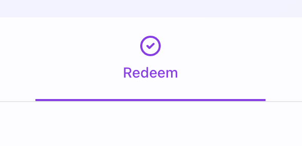 Redeem Tab